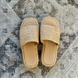 Billini Raffia Platform Sandals